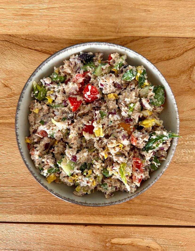 Creamy tuna salad packed with lots of protein